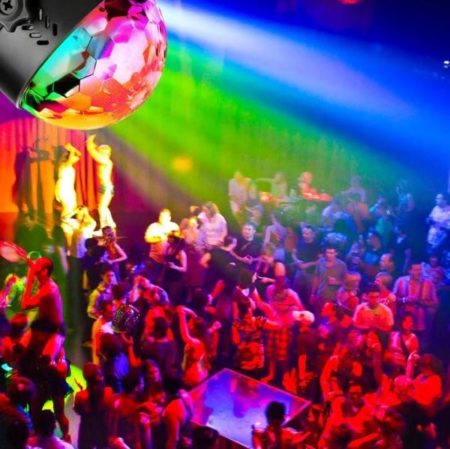 Boule disco d'éclairage multicolore: anime la fête