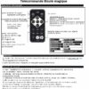 Mode emploi télécommande Fr