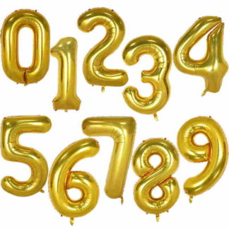 Ballon doré chiffre pour anniversaire ou réveillon